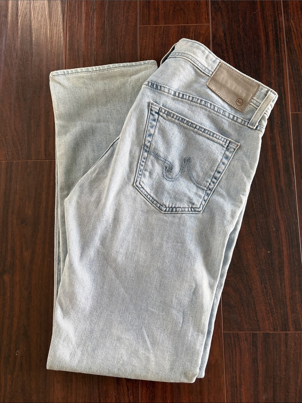 AG Adriano Goldschmied Straight Light-Washed Blue
